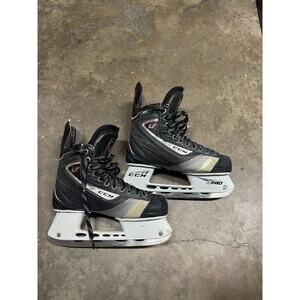 CCM U+ 10 E Pro Mens Black Lace Up Ice Hockey Skates Shoes Size 7